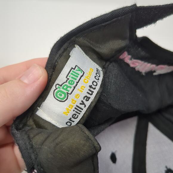 O'Reilly Auto Parts Strapback Baseball Cap Black One Size Adjustable Embroidered - Picture 9 of 9